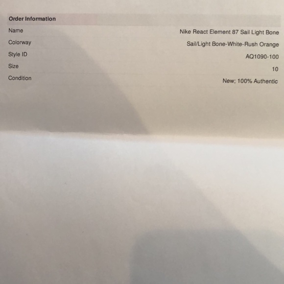 Nike React Element 87. Men 10. Brand new, never been worn. modele: AQ1090 100 - Picture 12 of 12